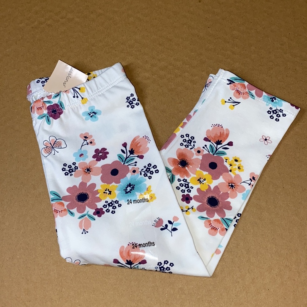 Baby Girls Floral Multicolor Leggings 24 Months